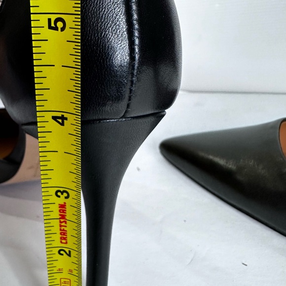Halston LONDON Womens Sz 9M BLACK SHEEP NAPPALeather STILETO High Heel Ankle Str - Picture 13 of 14